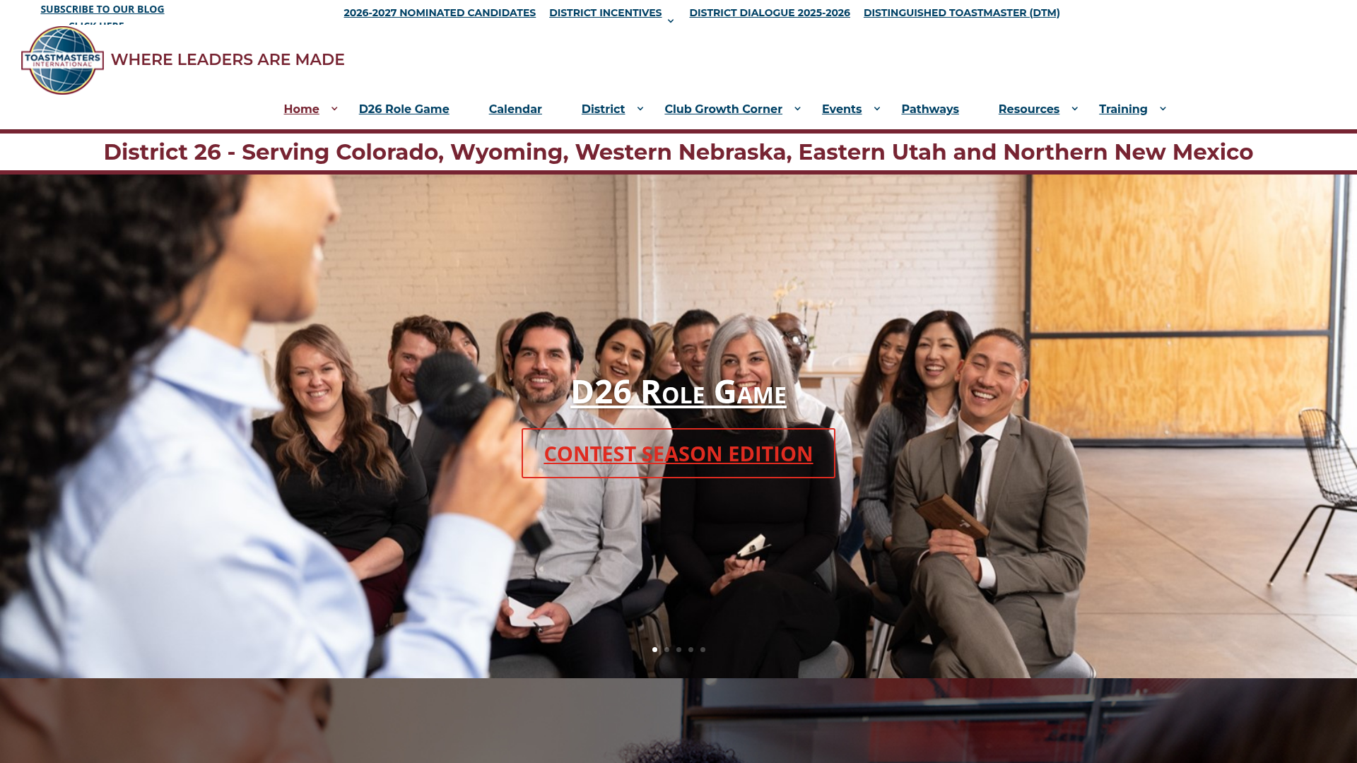 Toastmasters District 26 — Public Speaking in Denver