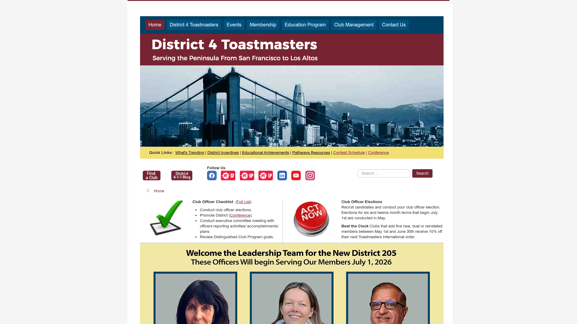 Toastmasters District 4 — Public Speaking in San Francisco
